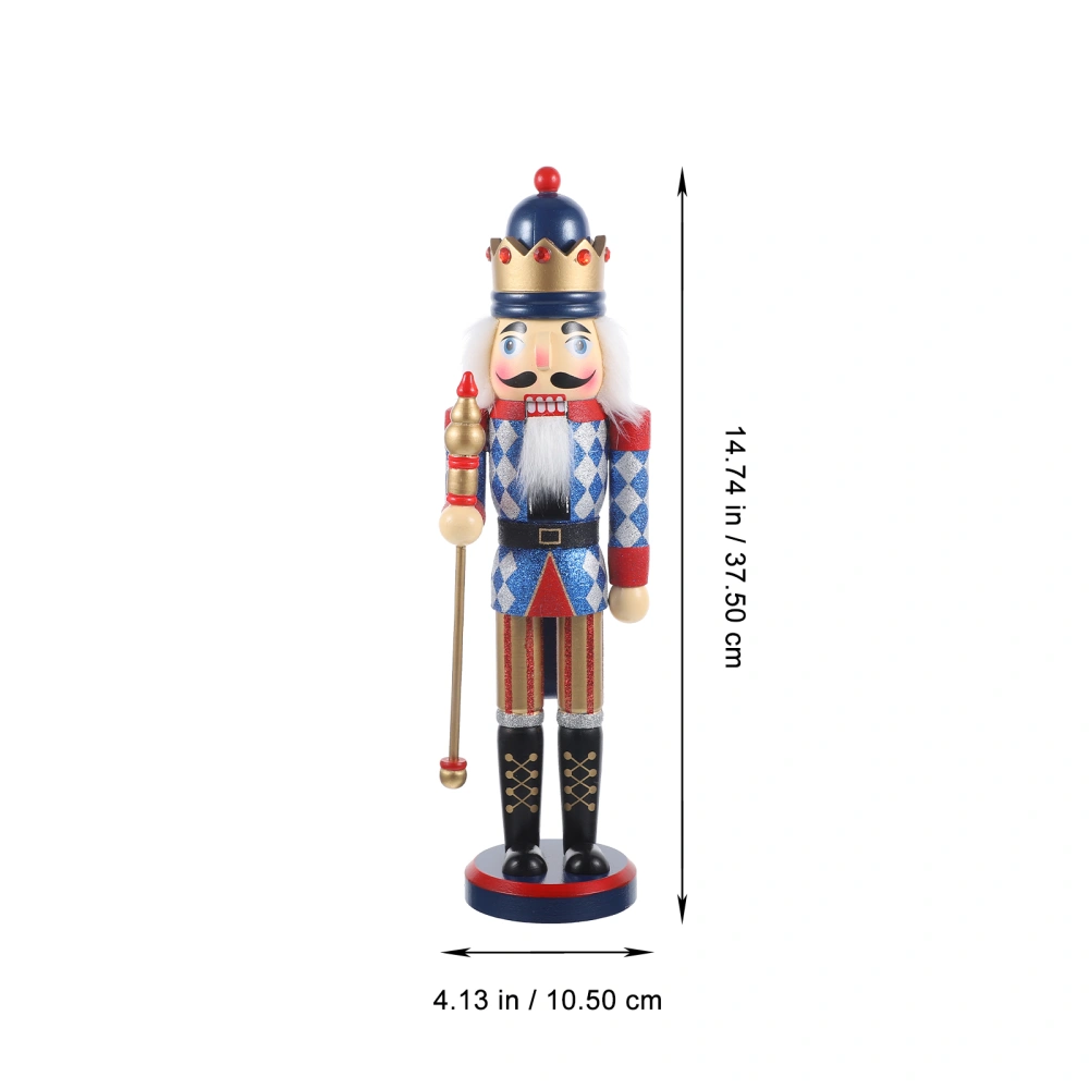 Christmas Desktop Nutcracker Figure Wooden Nutcracker Ornament Xmas Nutcracker Decoration