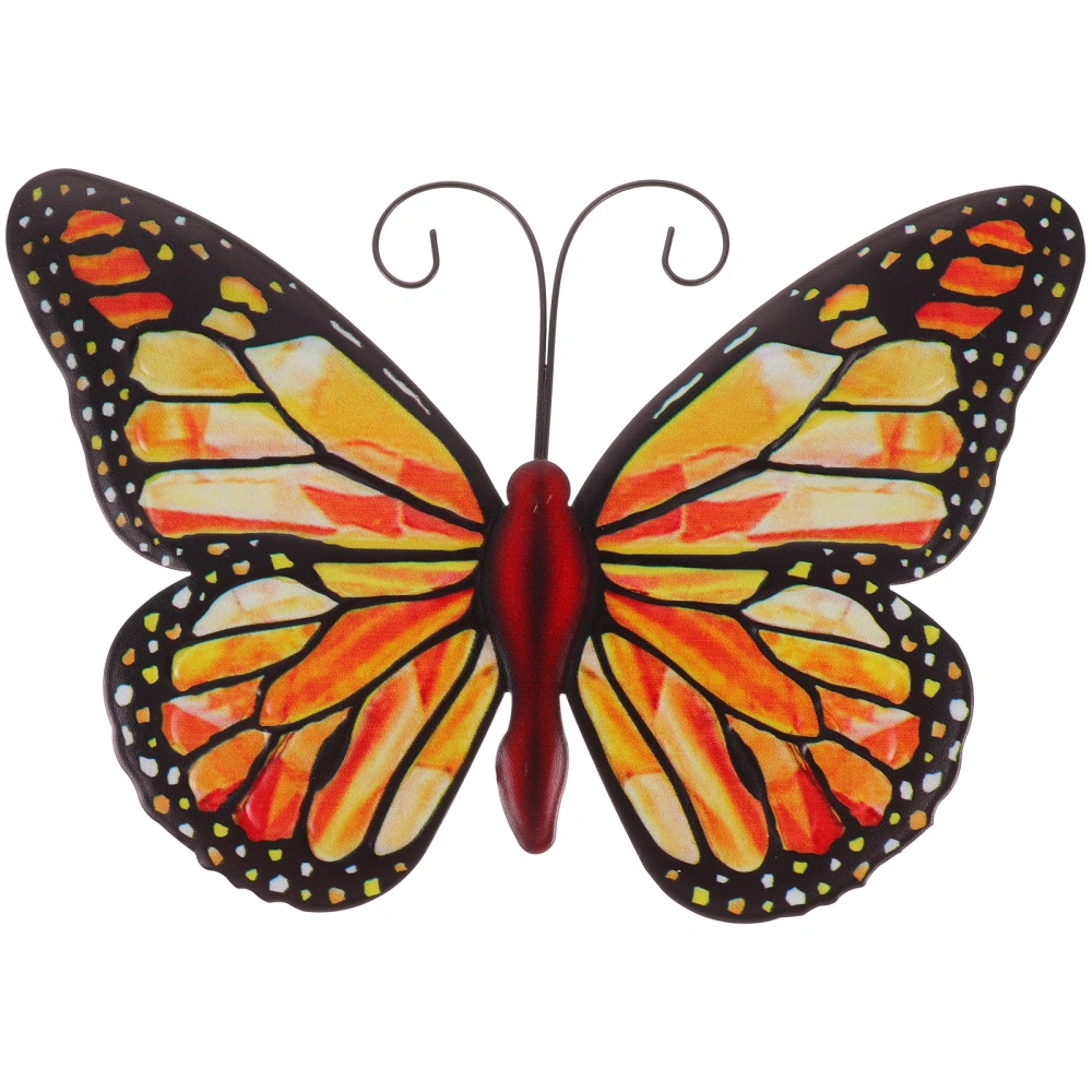 Indoors Outdoors Wall Hanging Butterfly Decor Metal Butterfly Ornament Garden Pendant