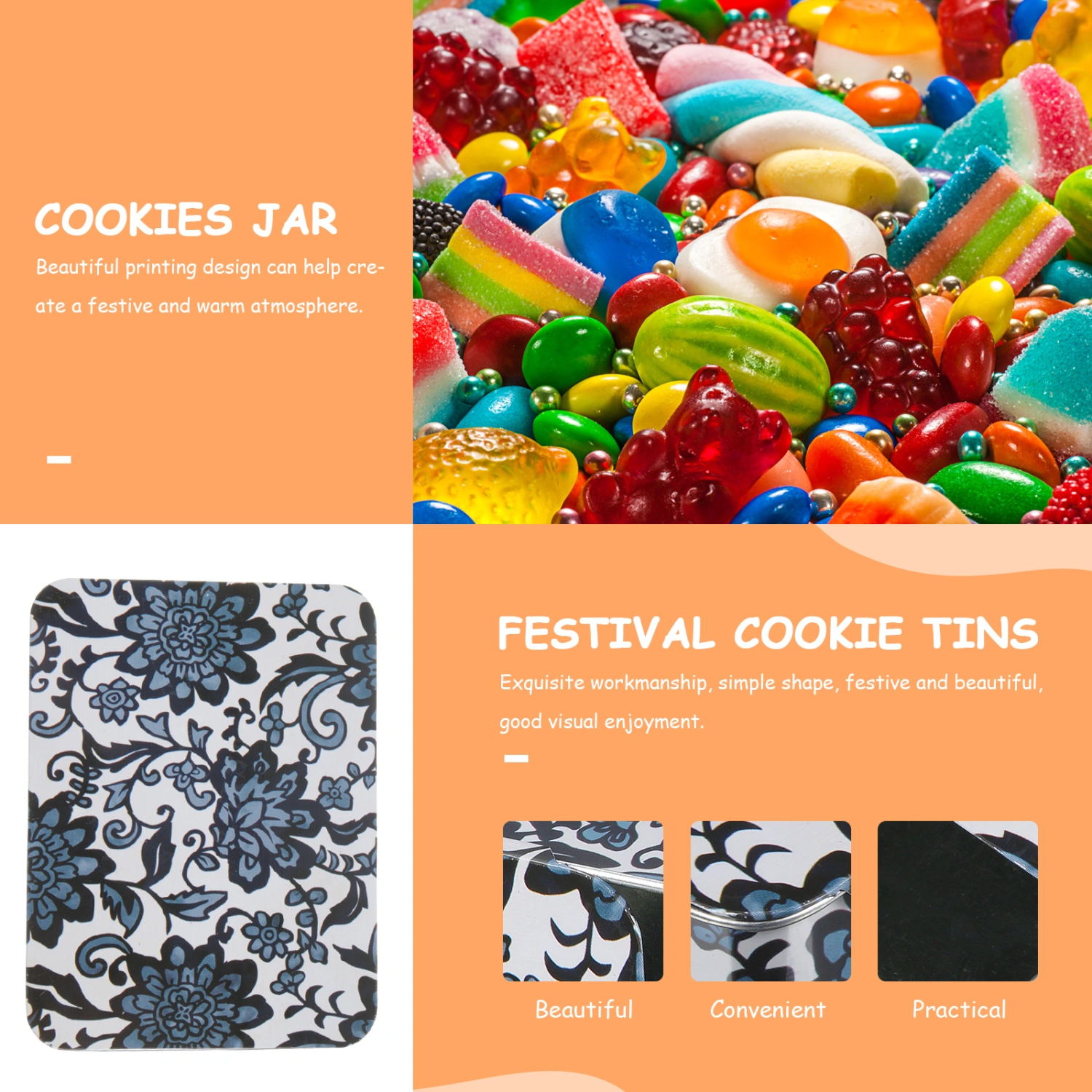 Tinplate Storage Box Tinplate Candy Boxes Tinplate Storage Holder Candy Packing Box
