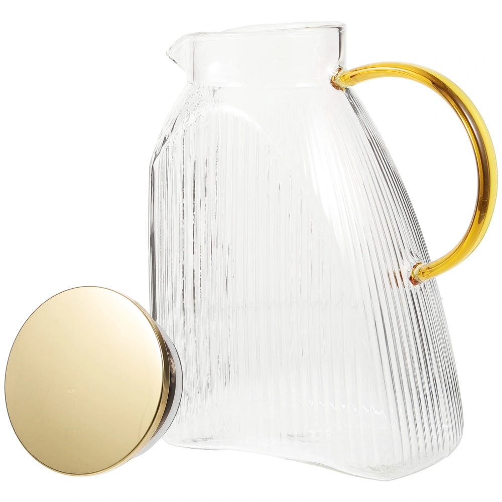 Large Juice Jug for Refrigerator Side Door Transparent Glass Cold Water Pitcher Beverage Kettle