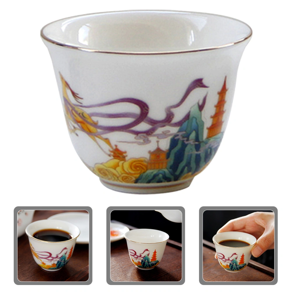 Ceramic Tea Cup Chinese Style Teacup Kung Fu Tea Cup Ceramic Tea Ware Home Supplies