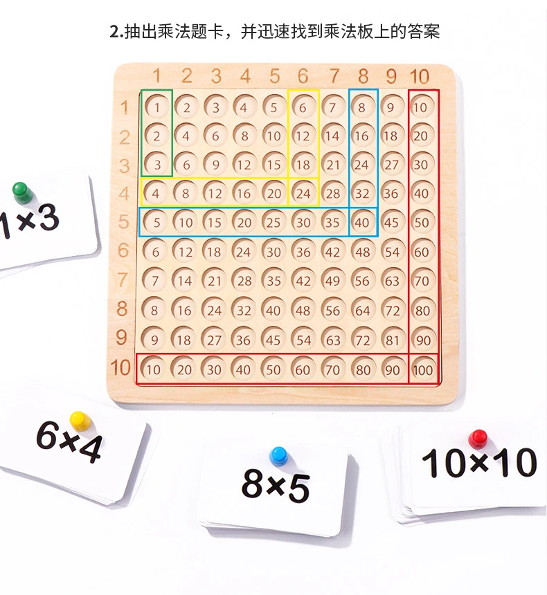 1 Set Board Games Wooden Board Games Multiplication Game Educational Math Board Games