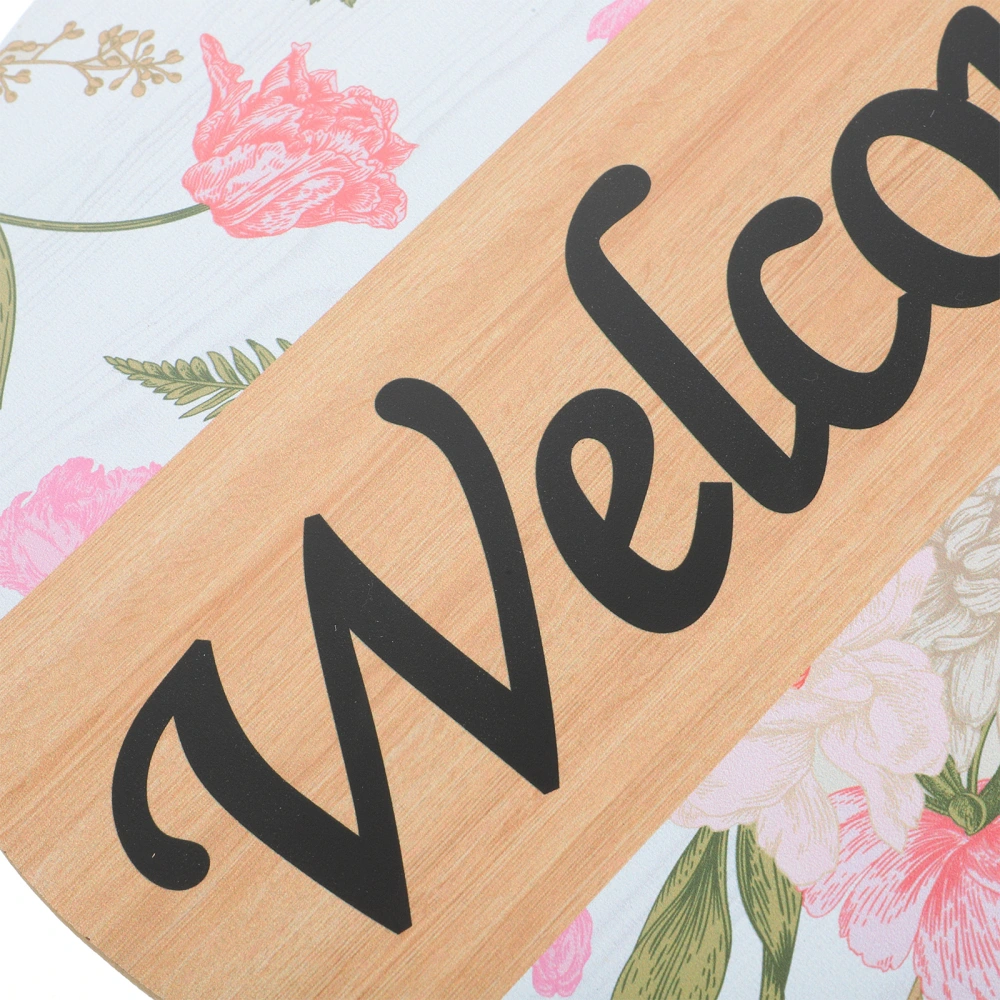 Round Welcome Sign Wood Welcome Sign for Front Door Decor Hanging Pendant