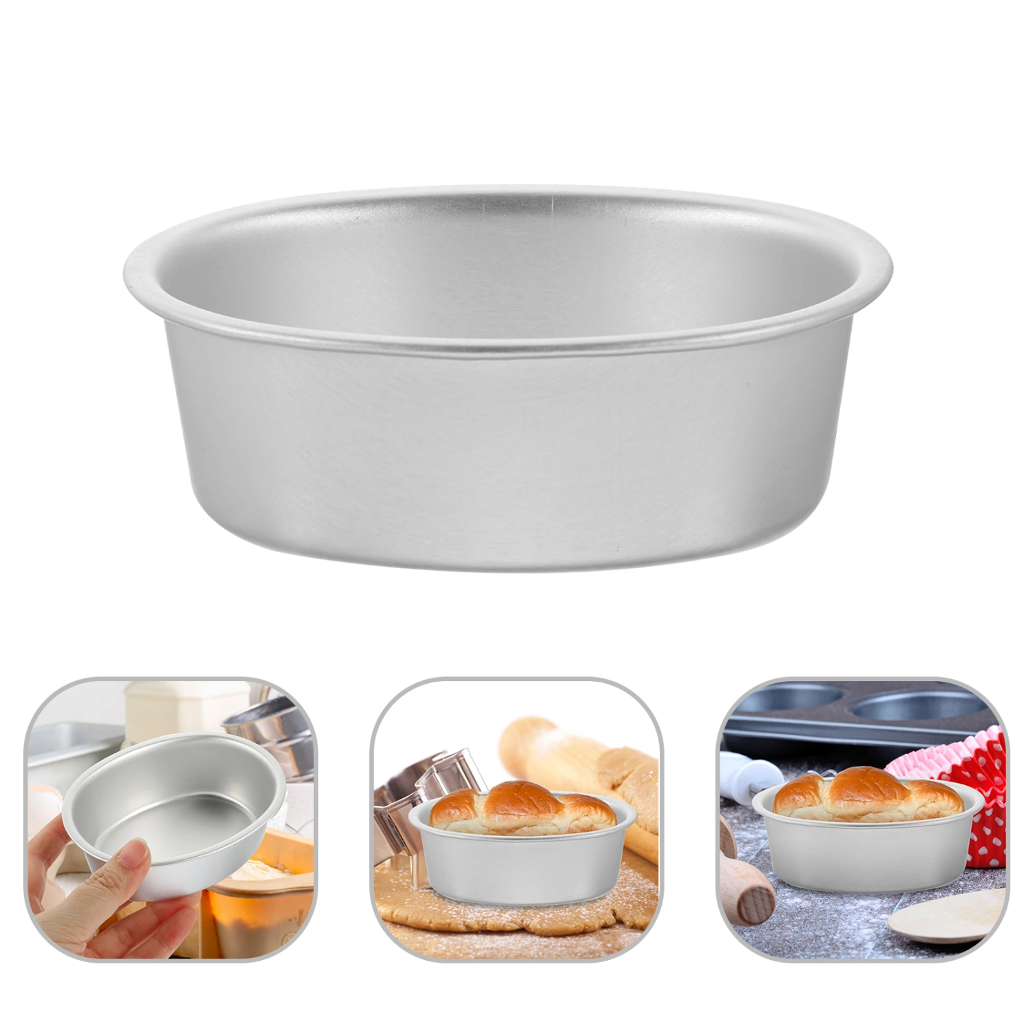 4pcs Cake Pan Nonstick oval Cake Pans Aluminum Alloy Cake Baking Pans Cake Baking Mold