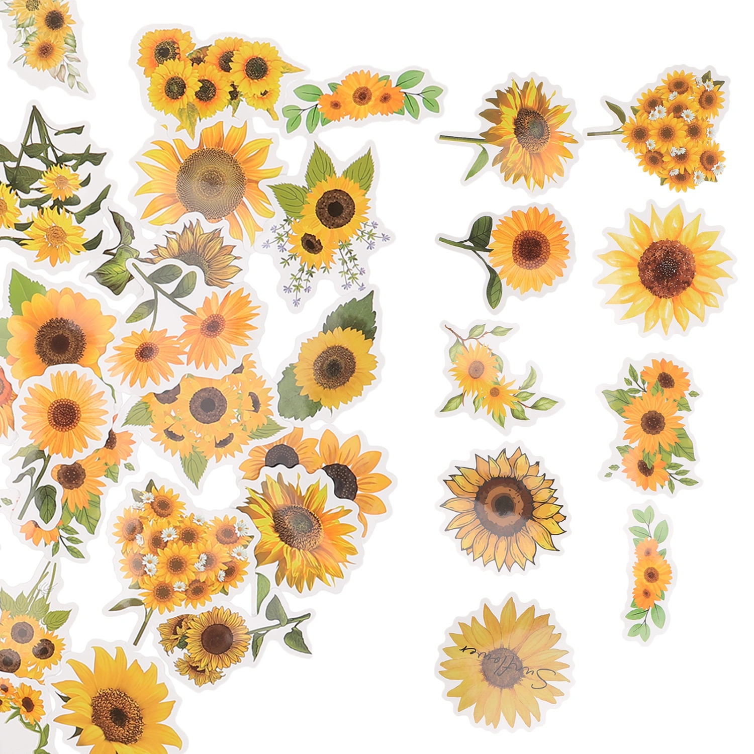 50pcs Sunflower Stickers Water Bottle Stickers Laptop Stickers Aesthetic Stickers