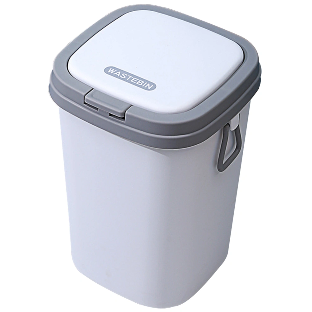 Nordic Style Small Trash Can Household Portable Waste Bin Press Type Practical Garbage Storage Can With Lid