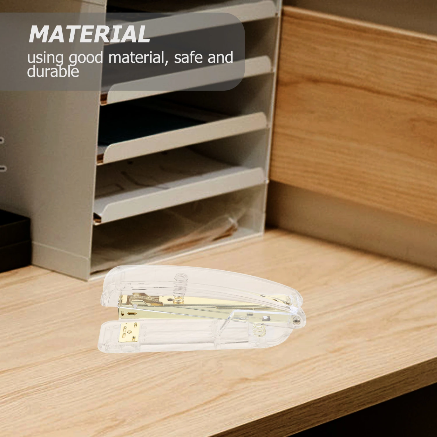 Plastic Stapler Transparent Stapler Students Stapler Hand Stapler Clear Stapler Home Office Stapler