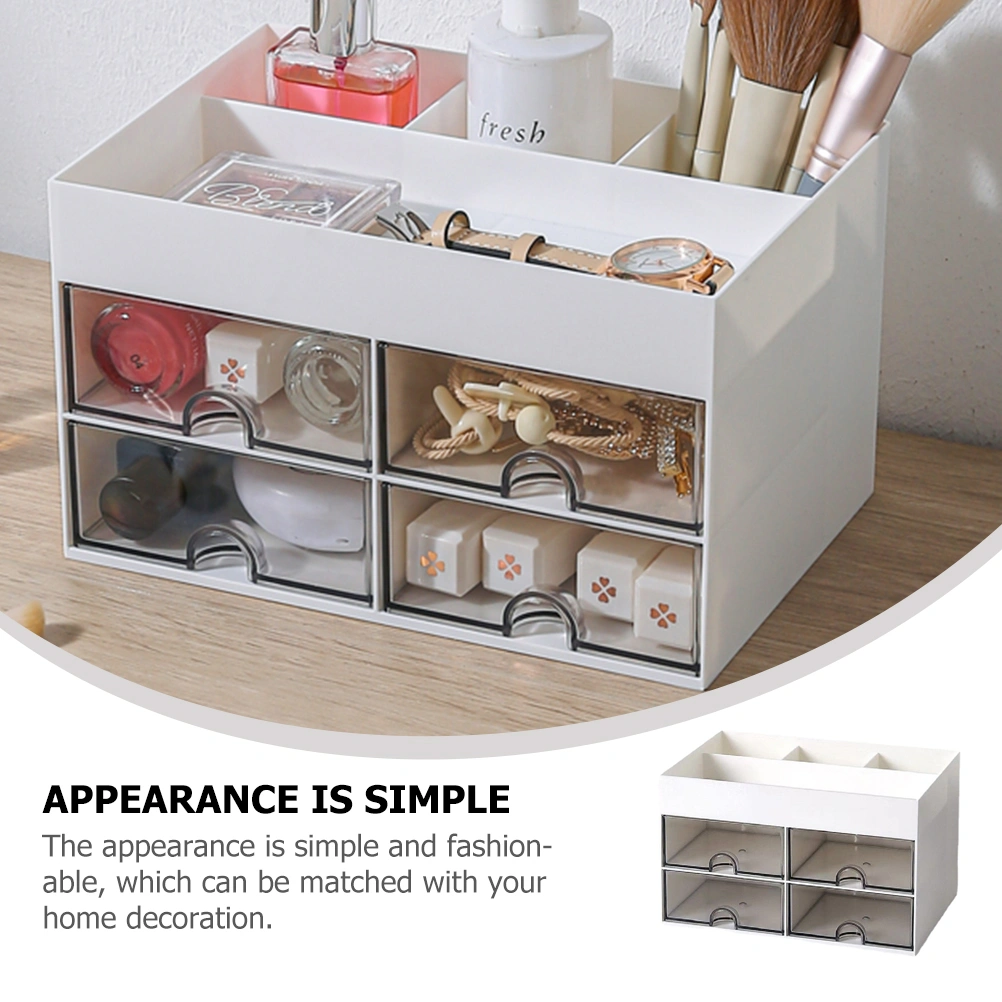 Desk Organizer Drawer Type Storage Box Cosmetics Storage Case Multi-function Stationery Organizer