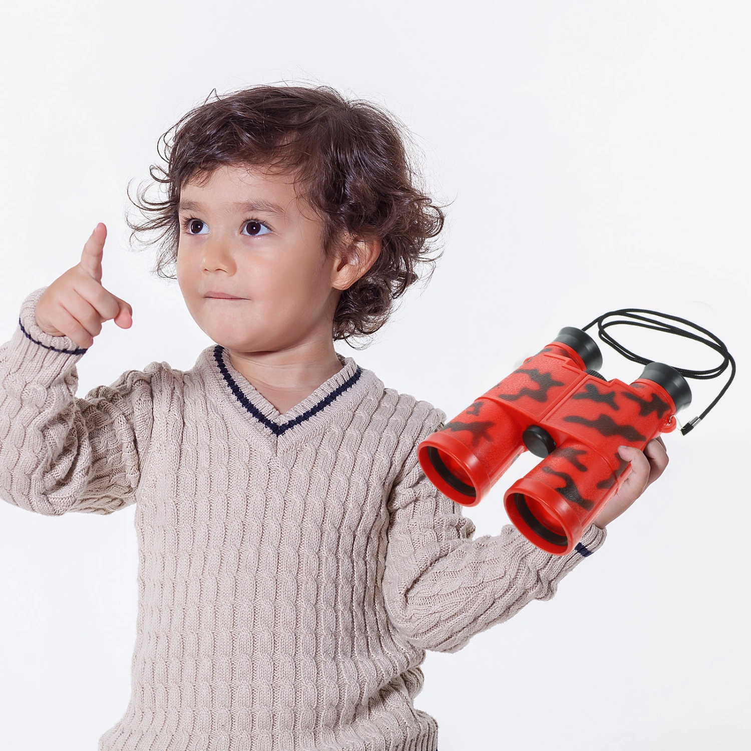Interesting Toy Binocular Wear-resistant Children Binocular Convenient Binocular Toy  with Lanyard