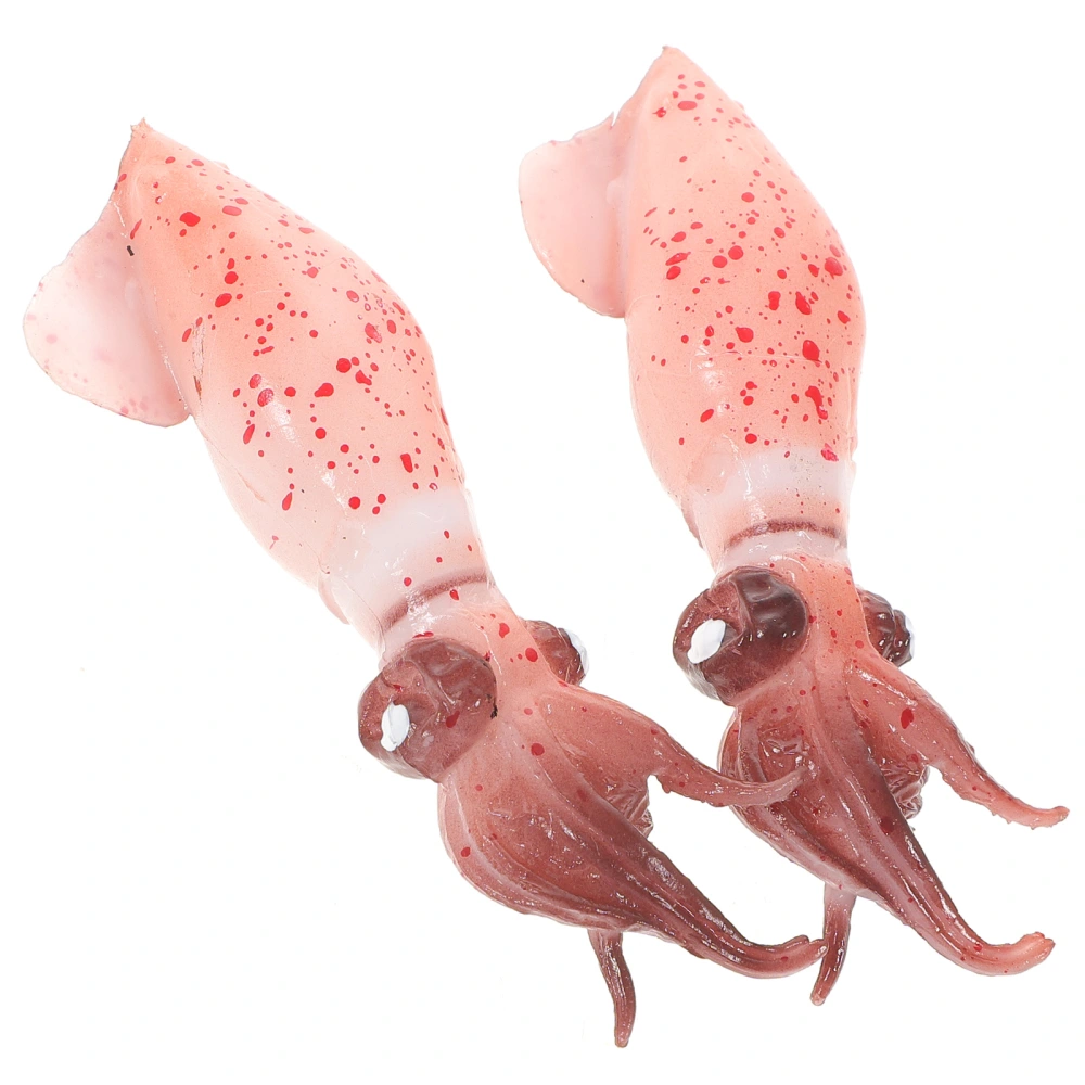 2Pcs Artificial Calamary Fake Calamary Artificial Simulation Food Fake Meat Food for Decor