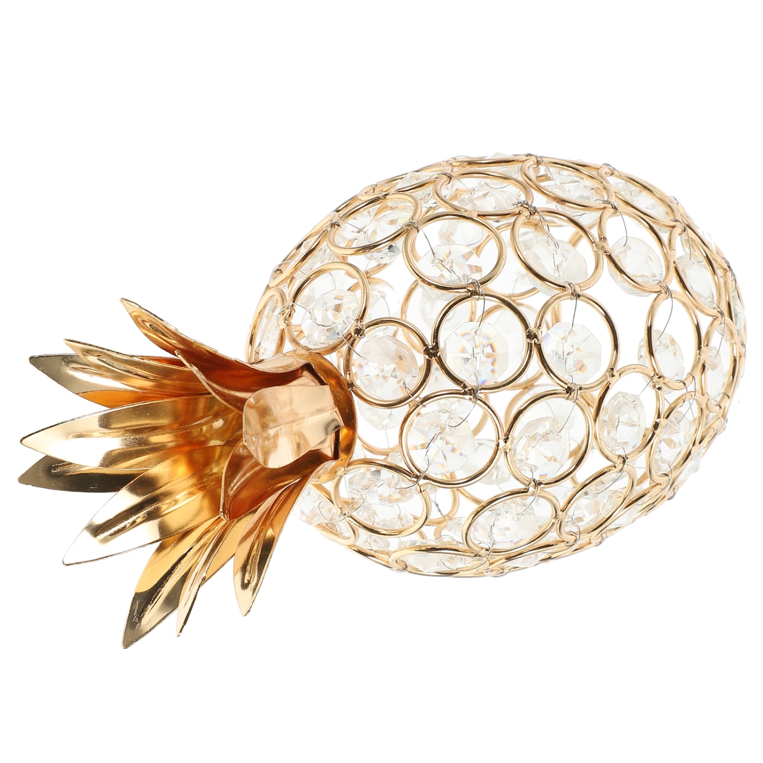 Crystal Pineapple Statue Living Room Tabletop Hollow out Pineapple Ornament