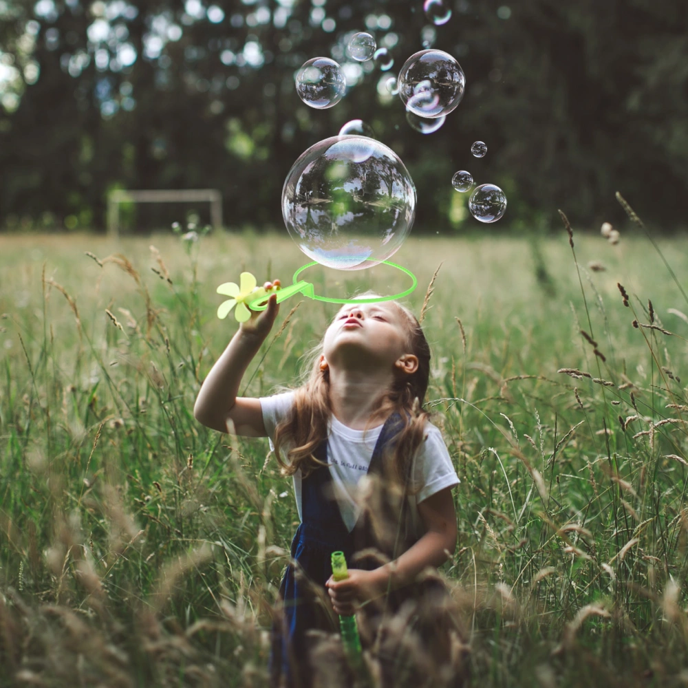 1 Set of Bubble Wands Set Large Bubble Maker Bubble Wand Bubbles Maker with Tray Bubble Sticks for Kids