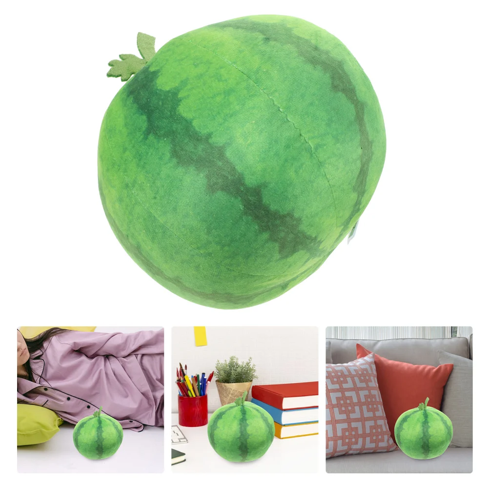 Household Watermelon Shaped Throw Pillow Round Throw Pillow Sofa Decorative Plush Pillow