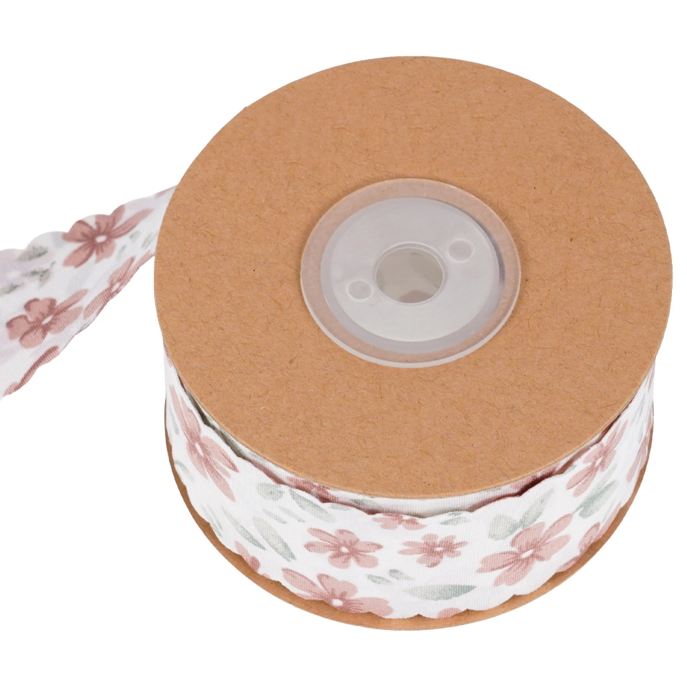 1 Roll of Flower Pattern Present Ribbon Multi-function Package Ribbon Cuttable Gift Ribbon