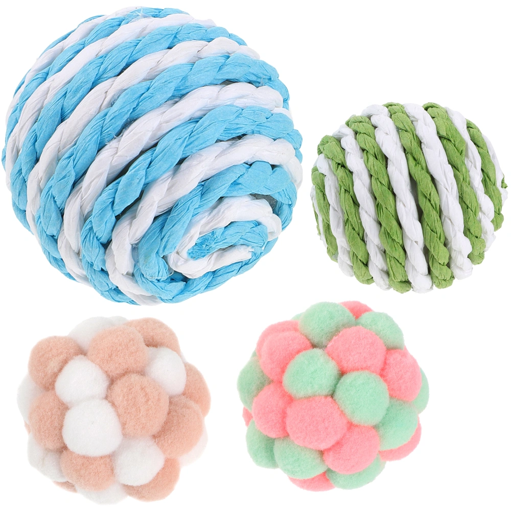 1 Set of Cat Toy Balls Interactive Cat Balls Pet Toys for Cats Kitten Dog Training Playing