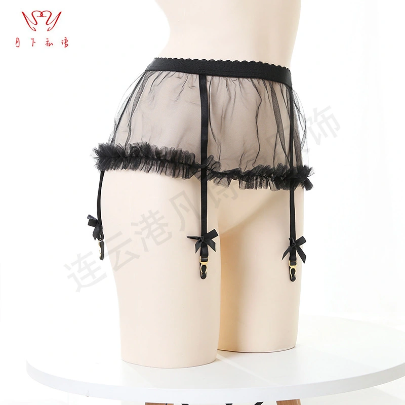 Women Lingerie Role Play Costume Mini Skirt With Garter Sexy Skirt Indoor Skirt