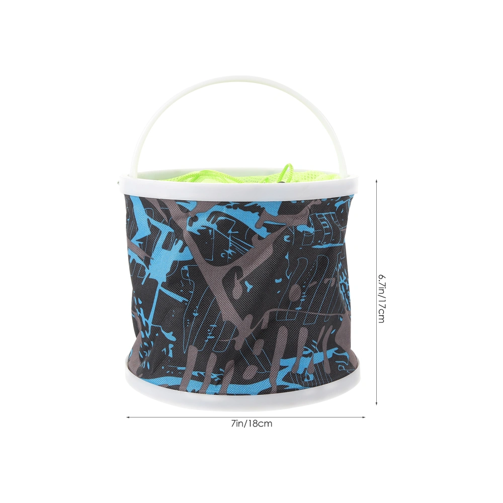 1 Set of Foldable Fishing Bucket with Net Portable Collapsible Bucket Water Bucket Camping Bucket