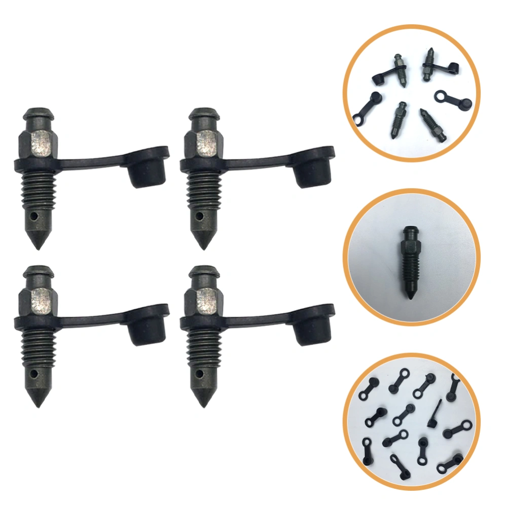 1 set of Bleed Screws Bleed Stainless Steel Screws with Dust Cap for Motorcycle