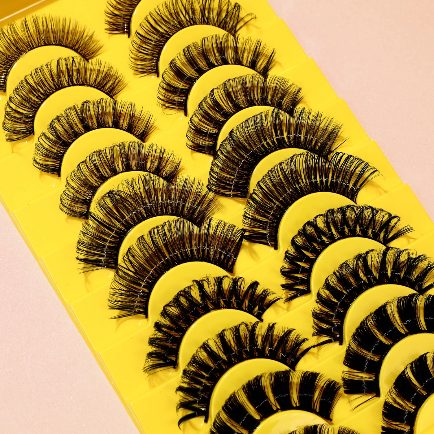 10 Pairs of False Eyelashes Makeup Eyelashes Fluffy Eyelashes Extensions for Women Girls