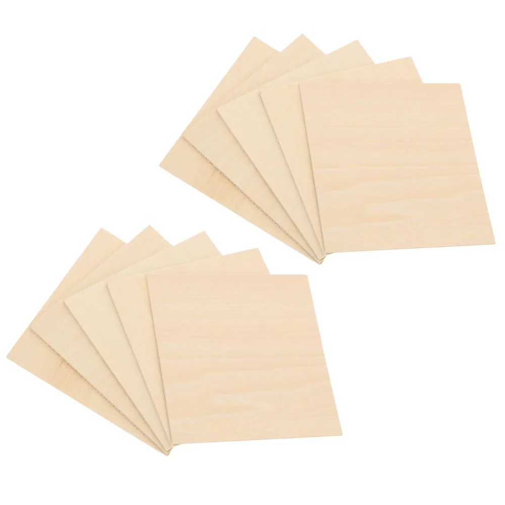 10Pcs Wooden Boards DIY Wooden Planks Handcrafted Blank Boards Unfinished DIY Wood Planks