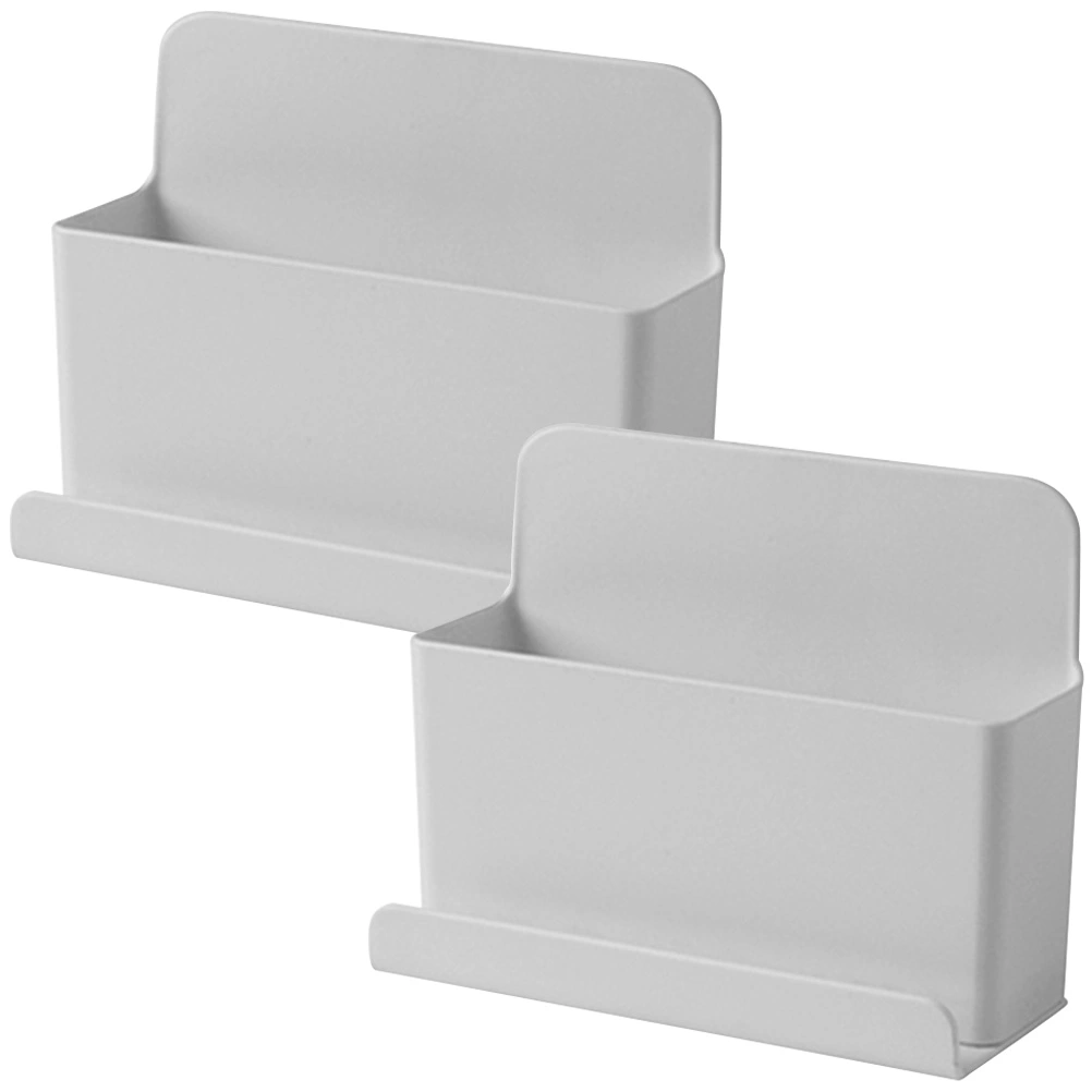 2pcs Wall Mounted Remote Control Storage Box Floating Wall Shelves Bedroom Storage Rack