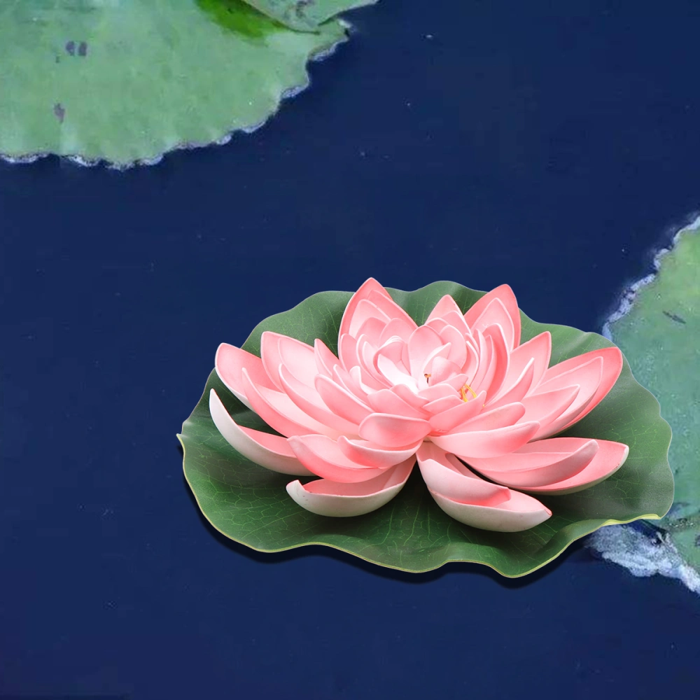 2pcs Highly Simulation Fake Lotus-flower Pond Floated Lotus-flower Model Party Layout Fake Flower Prop