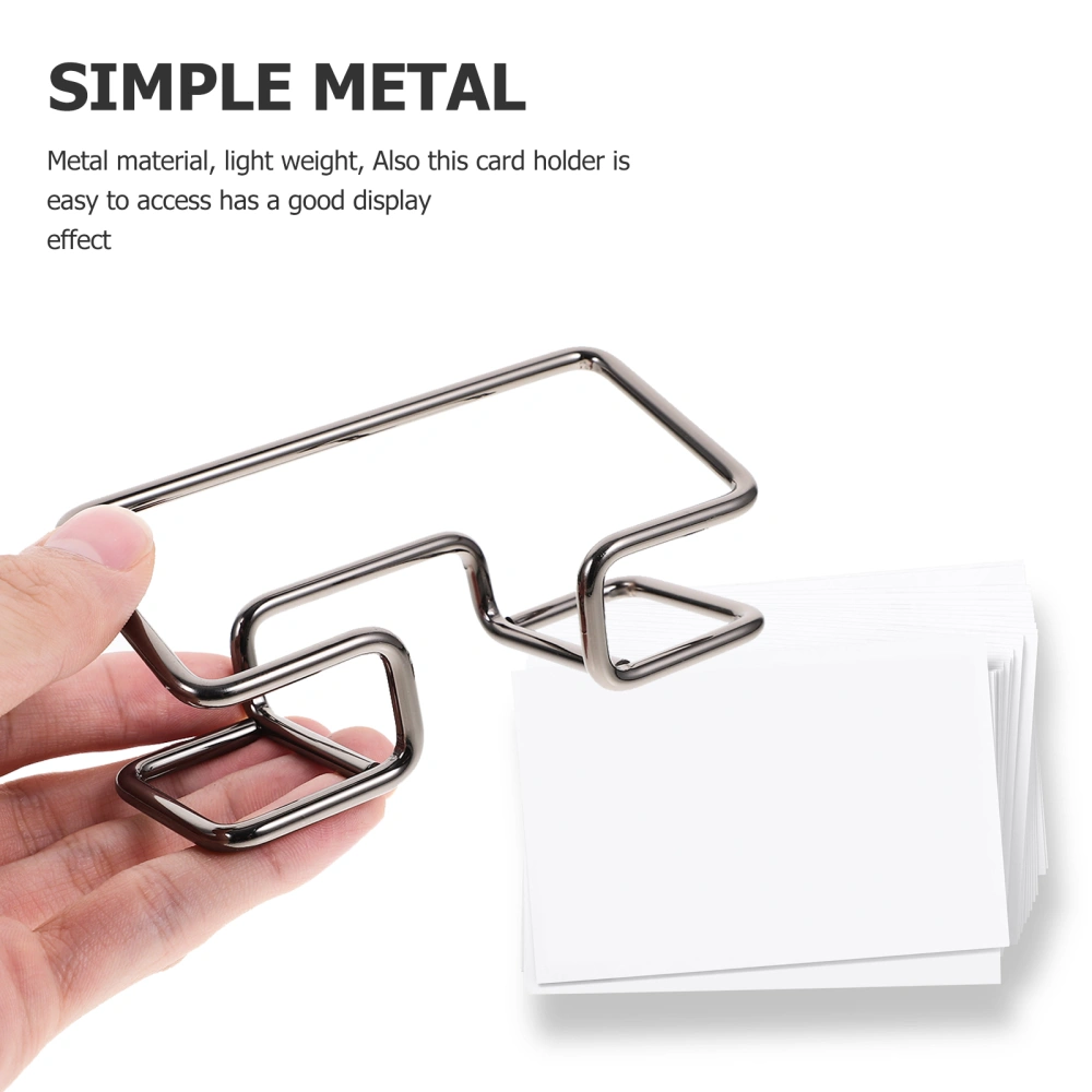 Business Card Holder Desktop Metal Wire Display Business Card Stand for Office