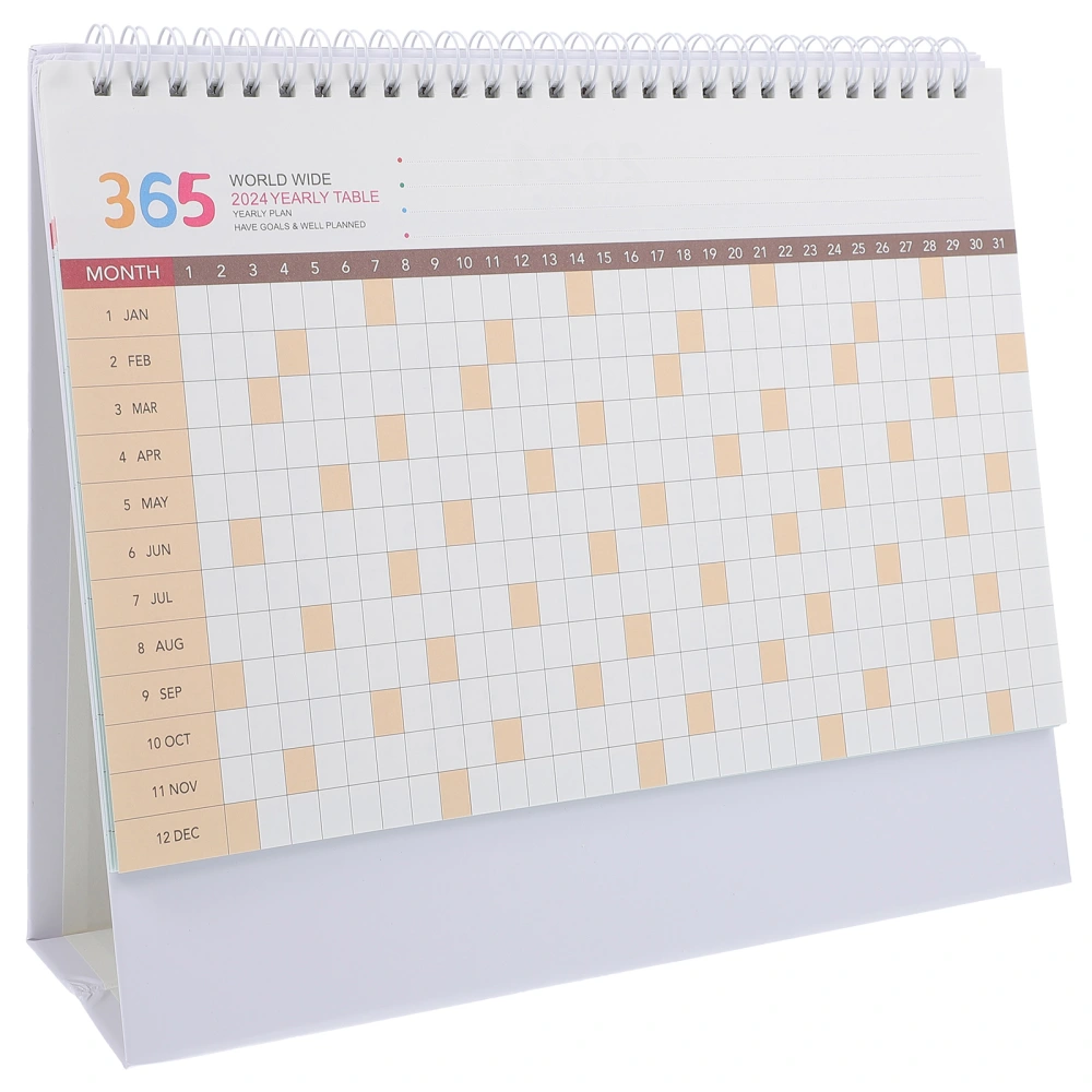 Desk Calendar 2024 Desk Calendar Ornament Stand Up Flip Calendar Decor Desktop Calendar