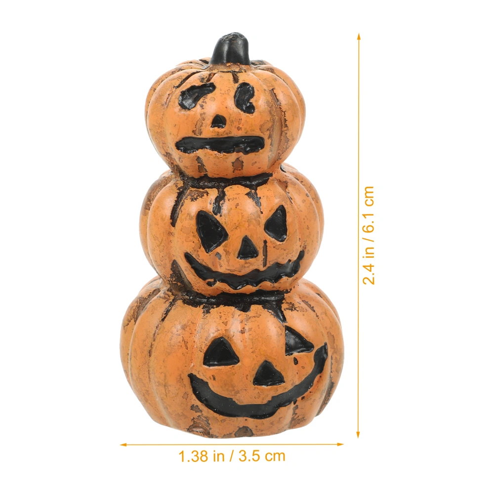 5pcs Halloween Pumpkin Statues Outdoor Pumpkin Decoration Micro Landscape Decor