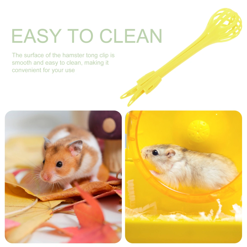 Hamster Clip  Hamster Clamp Small Plastic Pets Clip Multi-use Food Tong Hamster Clamp