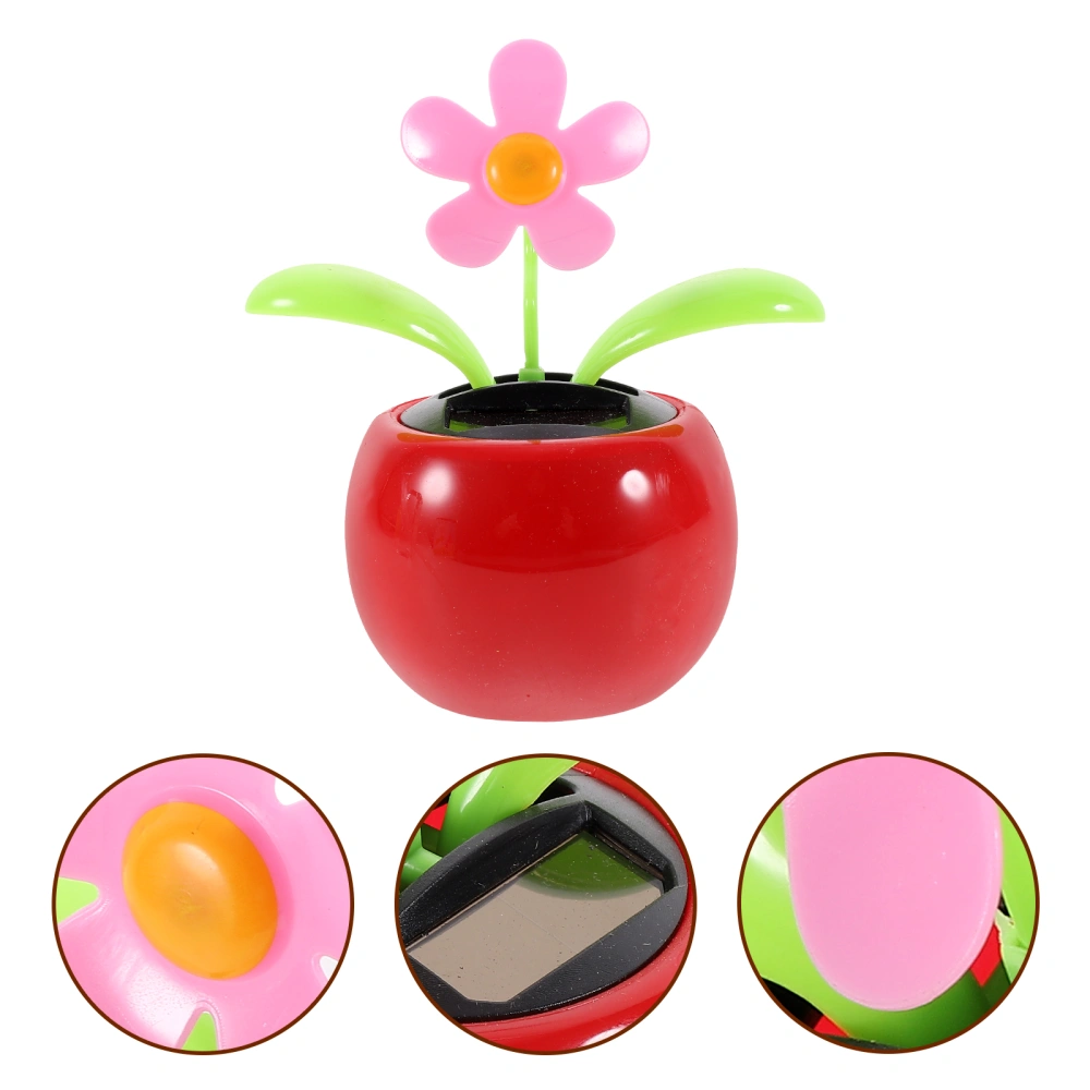 Solar Toy Solar Flower Ornament Dashboard Flower Decor Car Interior Supply