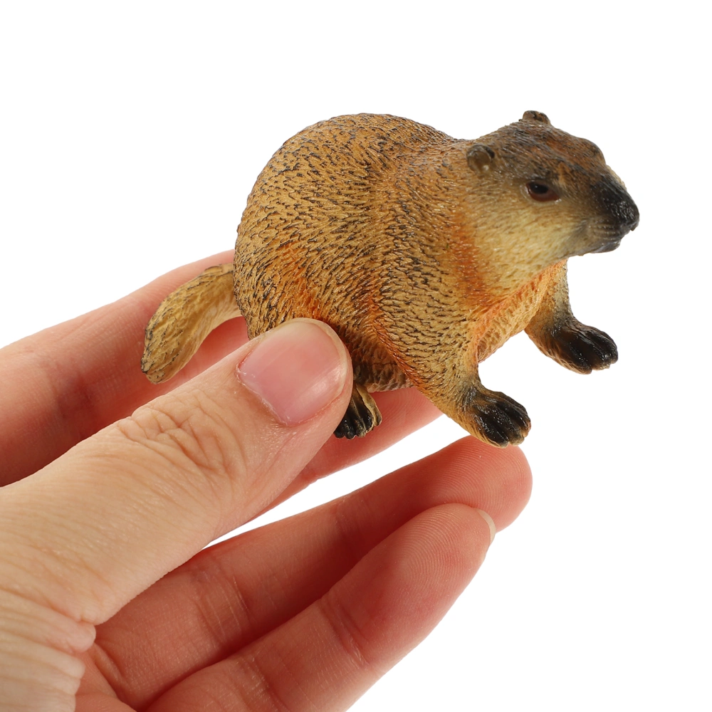 Groundhog Figurine Walking Groundhog Model Wildlife Ornament Walking Groundhog Statue Toy