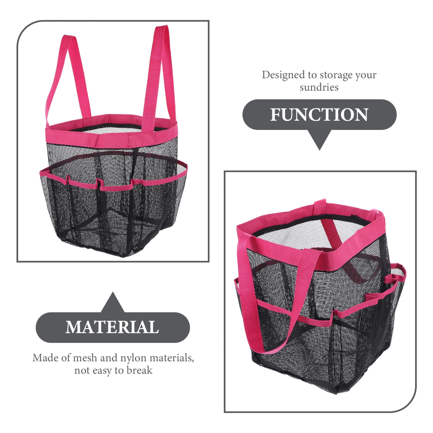 Mesh Shower Bag Toiletry Shower Caddy for Women Students Shower Tote Large Capacity