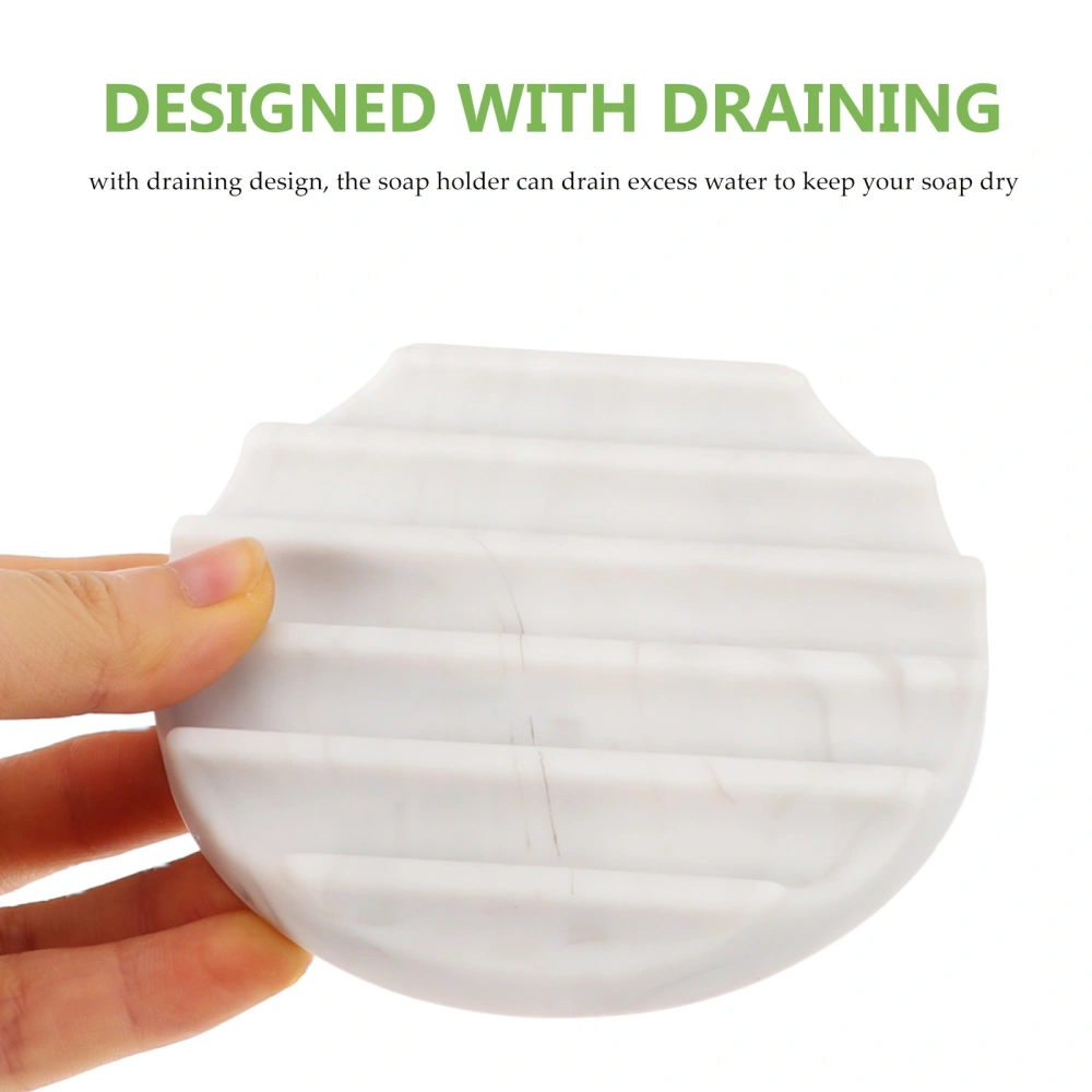 Bathroom Round Soap Dish Home Bar Soap Holder Soap Draining Dish Silicone Soap Tray