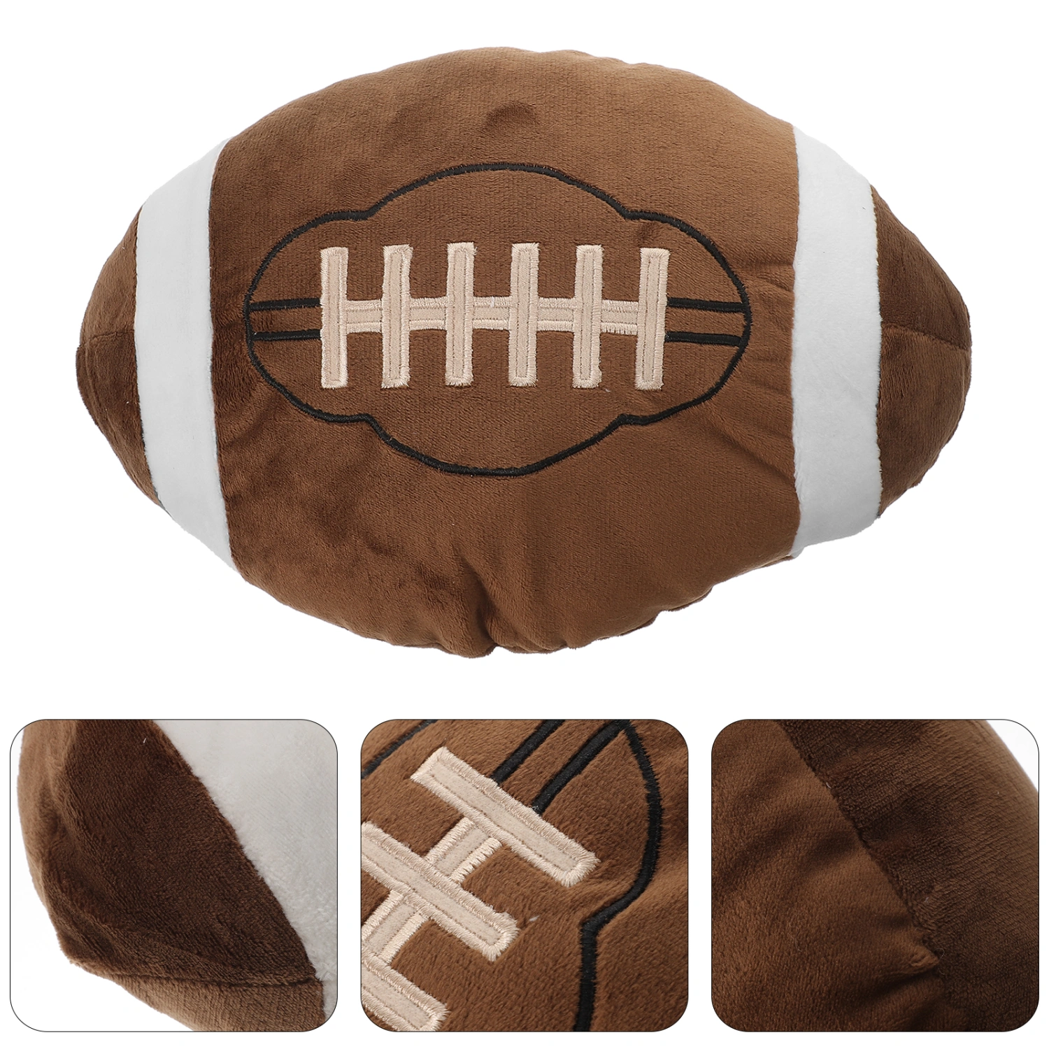 Plush Football Pillow Fluffy Plush Sports Ball Plush Football Stuffed Pillow Stuffed Football Decor