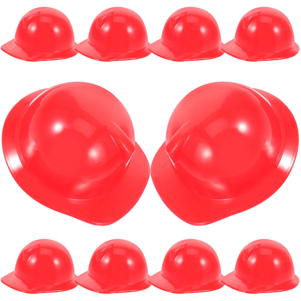 10pcs  Miniature Safety Helmet Model Widely-used Mini Construction Hat Decor Doll Helmet