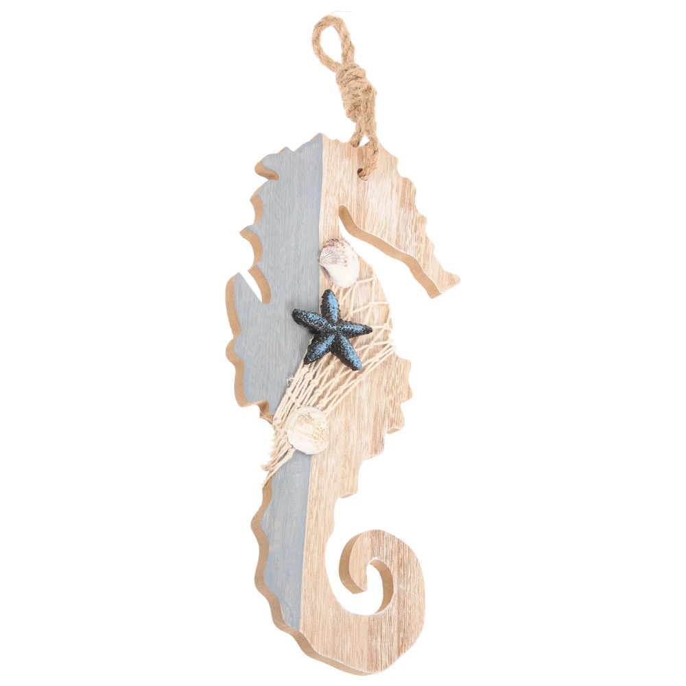 Wood Sea Horse Decor Nautical Style Art Wall Decoration Living Room Bedroom Sea Horse Decor