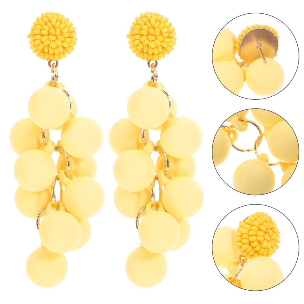 1 Pair Simulation Fruit Earrings Grape Earrings Cute Earrings Decorative Women Earrings Jewelry