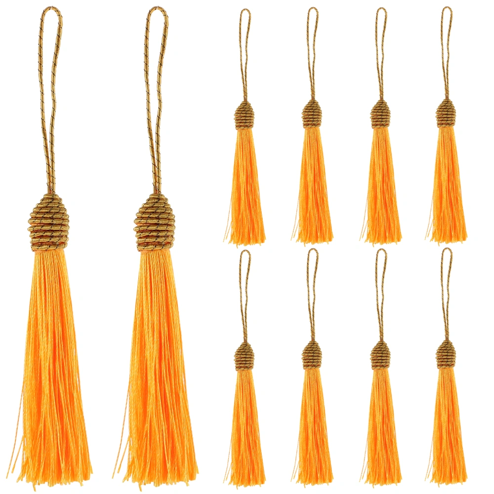 10pcs Tassels Pendants Sewing Tassels Mini Craft Tassels with Cord Loop for DIY Crafts Making