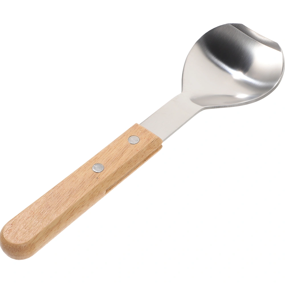 Ice Cream Scoop Stainless Steel Ice Cream Shovel with Wooden Handle Ice Cream Spade Food Spade