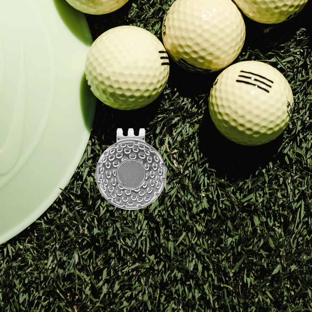 4pcs Delicate Golf Ball Markers Golf Marker Hat Clips Metal Golfs Ball Marker Hat Clips