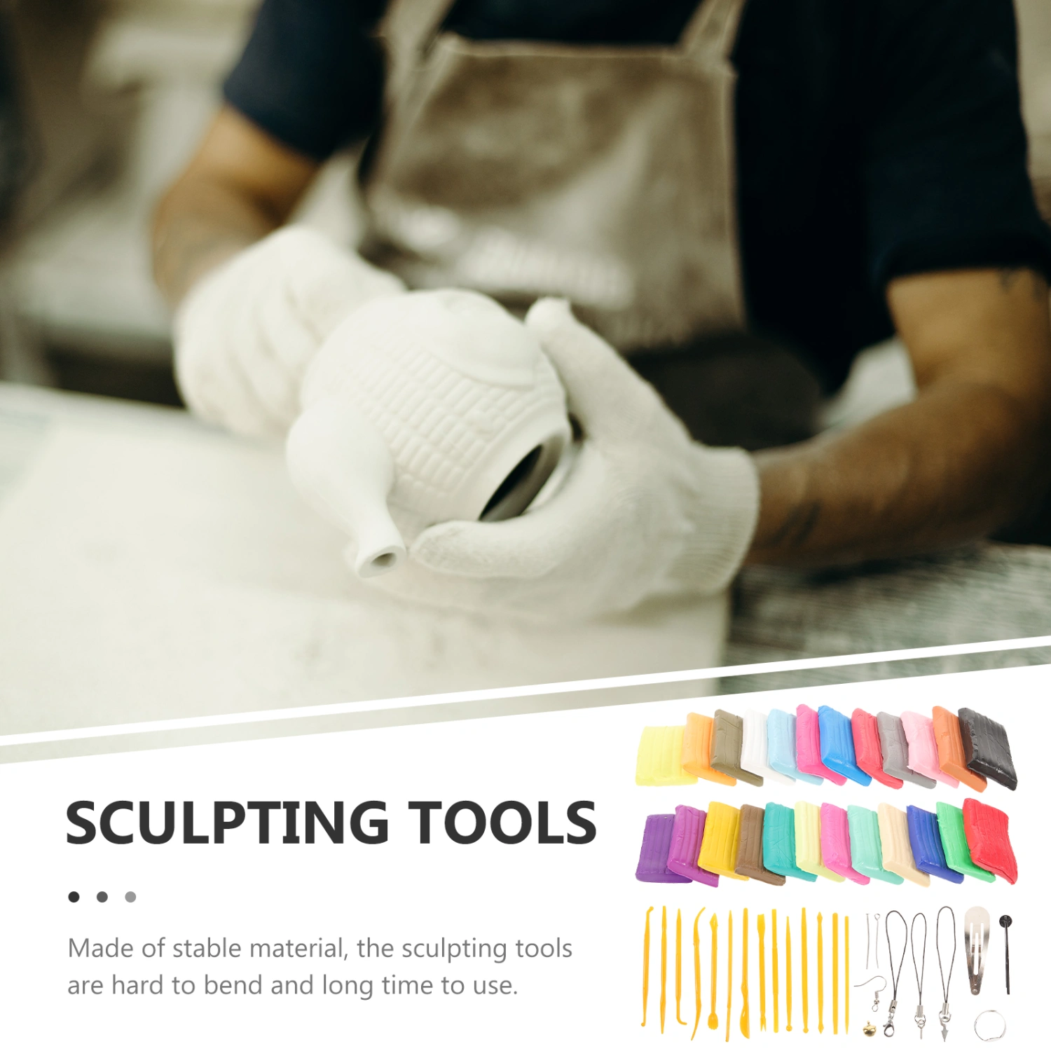 1 Set of DIY Clay Kit Clay Sculpting Tools Colorful Clay Carving Tools Jewelry Making Tools
