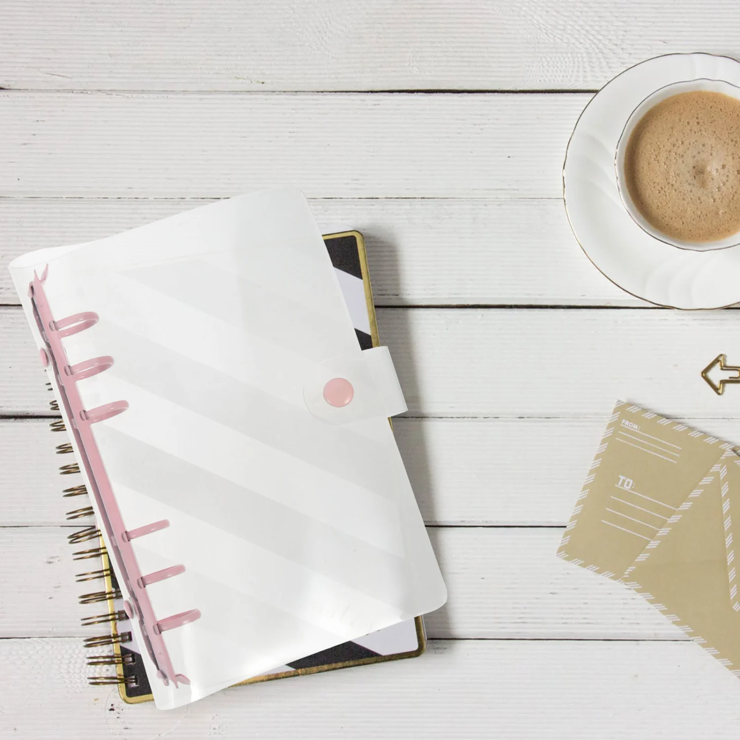 2pcs Notebook Binder A6 Clear Binder Household Binder Reusable Notebook Shell Office Binders