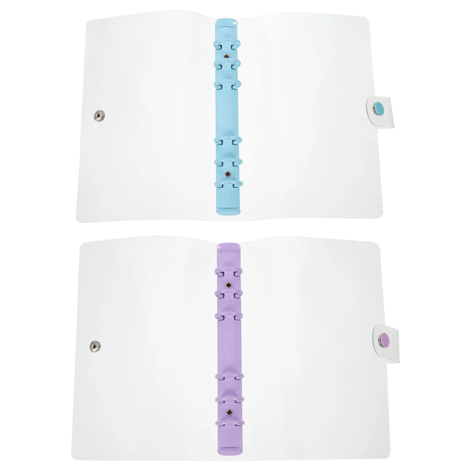 2pcs Notebook Binder A6 Clear Binder Household Binder Reusable Notebook Shell Office Binders