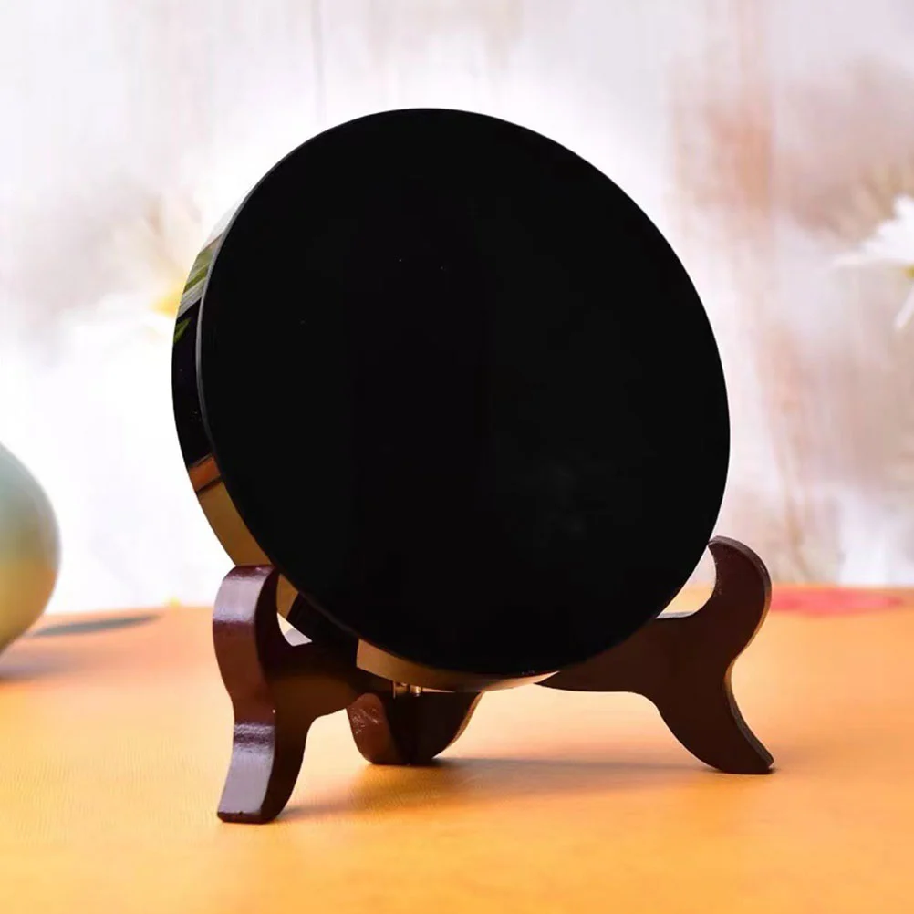 Obsidian Scrying Mirror Obsidian Mirror Meditation Decoration for Bedroom Living Room