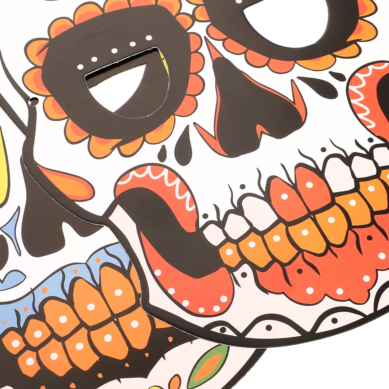 6Pcs Paper Mask Paper Party Mask Day of The Dead Mask Festival Paper Mask Day of The Dead Decor