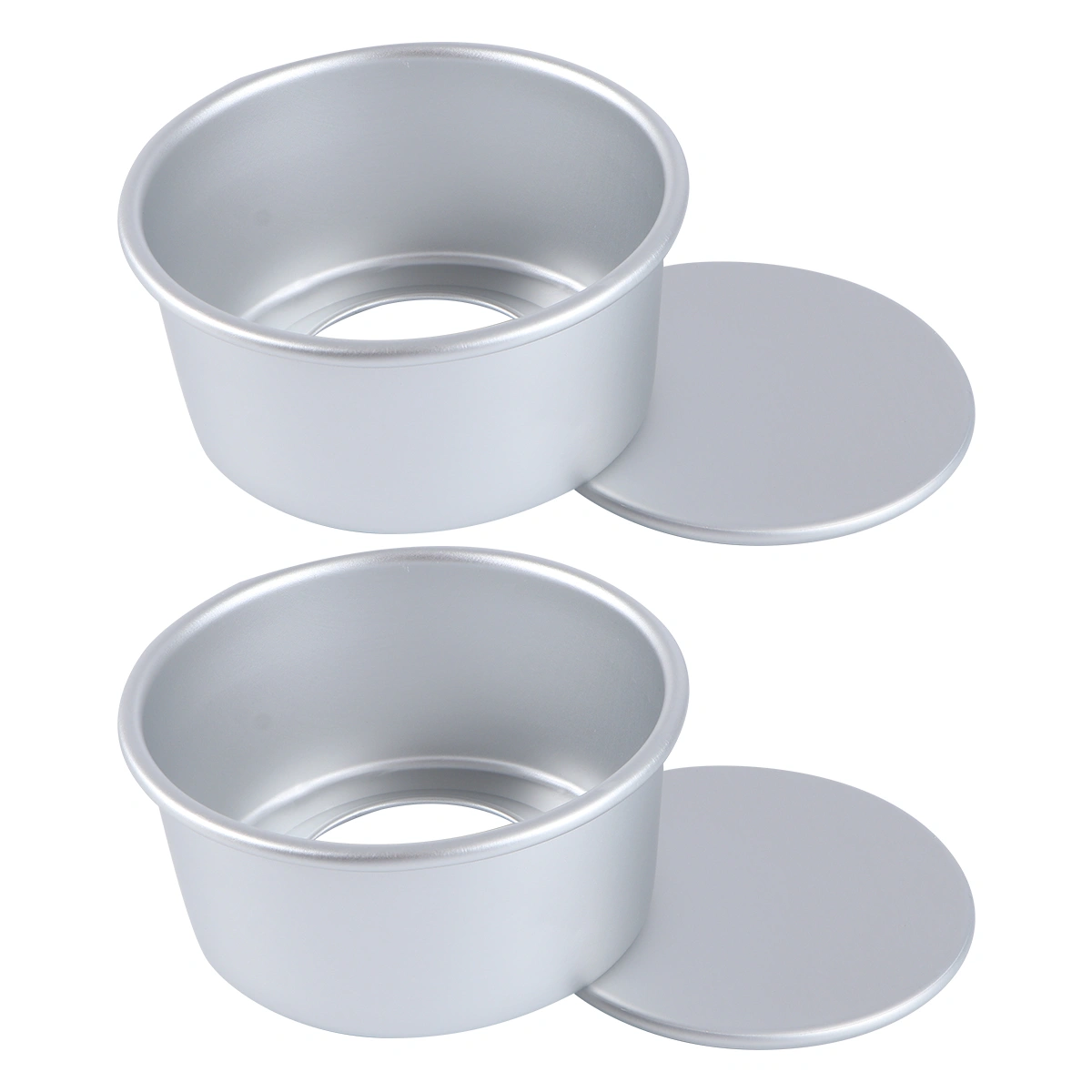 2pcs Round Cake Pans Aluminum Alloy Household Removable Bottom Cake Pans