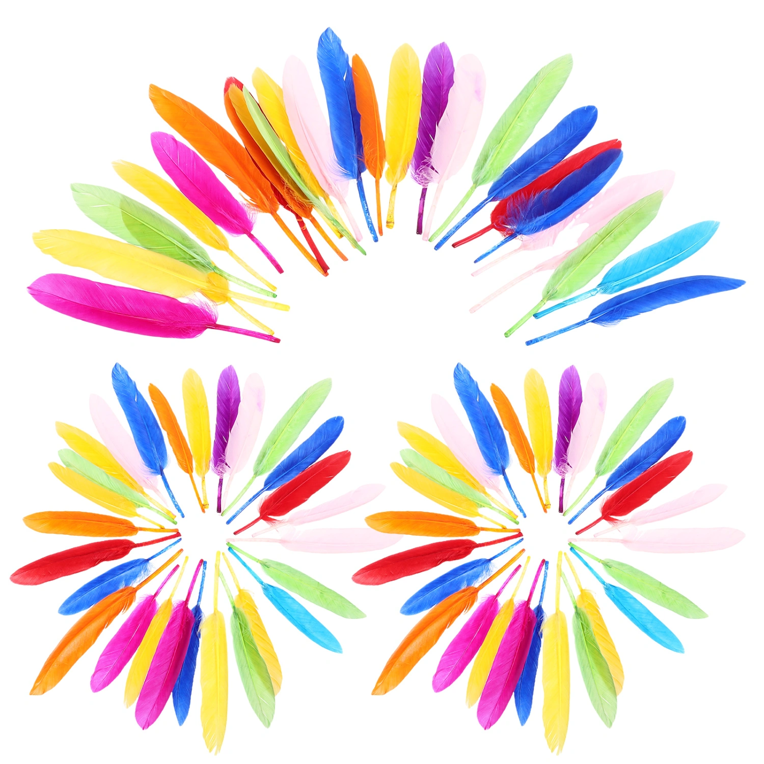 200Pcs Crafts Plumage Colorful Goose Plumes Plumage Dream Catcher Making Supplies