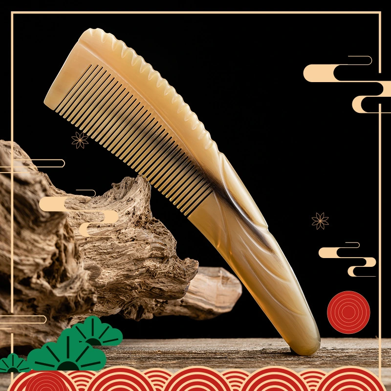 Ox Horn Comb Scalp Massager Comb Detangling Ox Horn Comb Women Horn Comb for Home