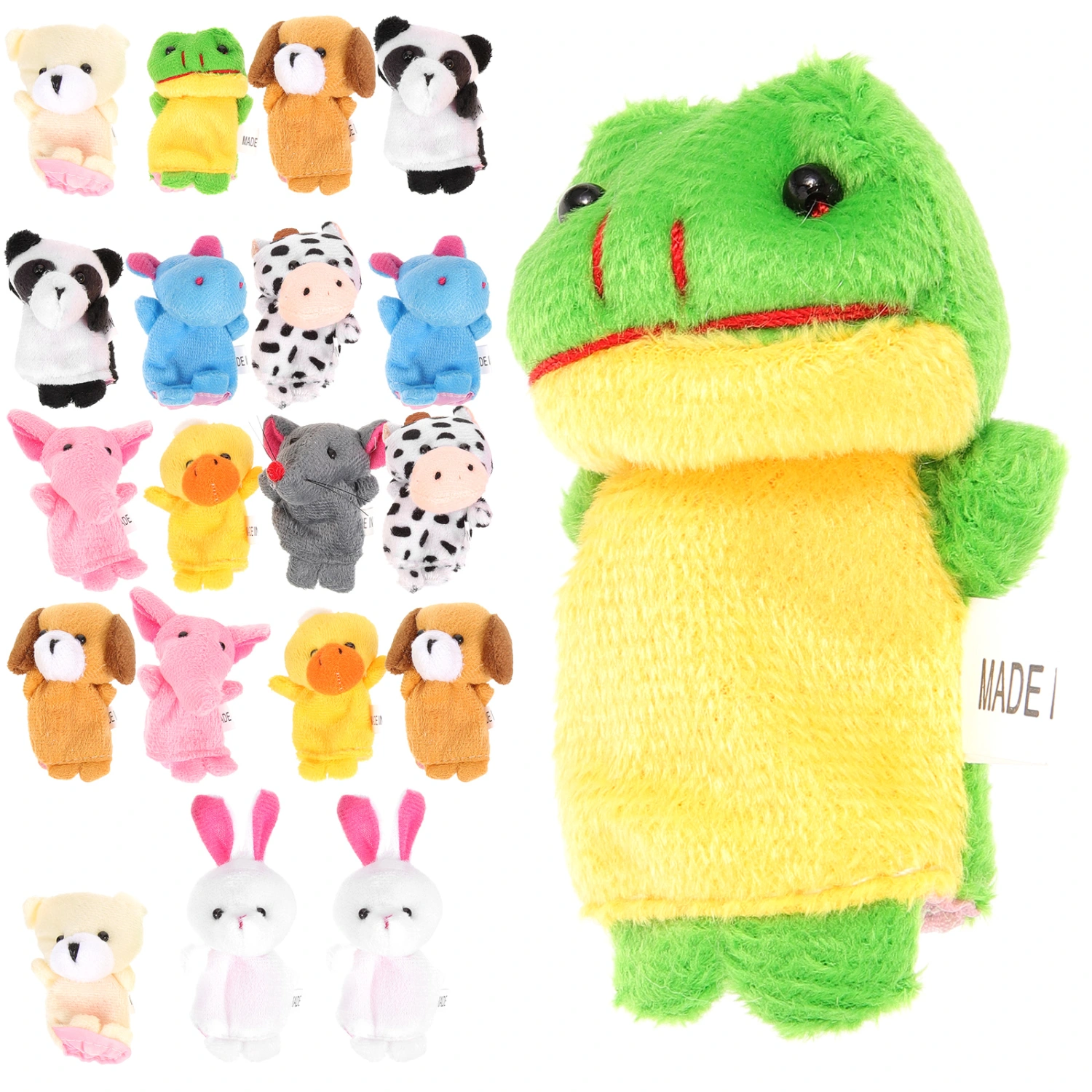 20 pcs Finger Puppets Hand Finger Puppets Toy Mini Animal Figures Finger Toy for Children